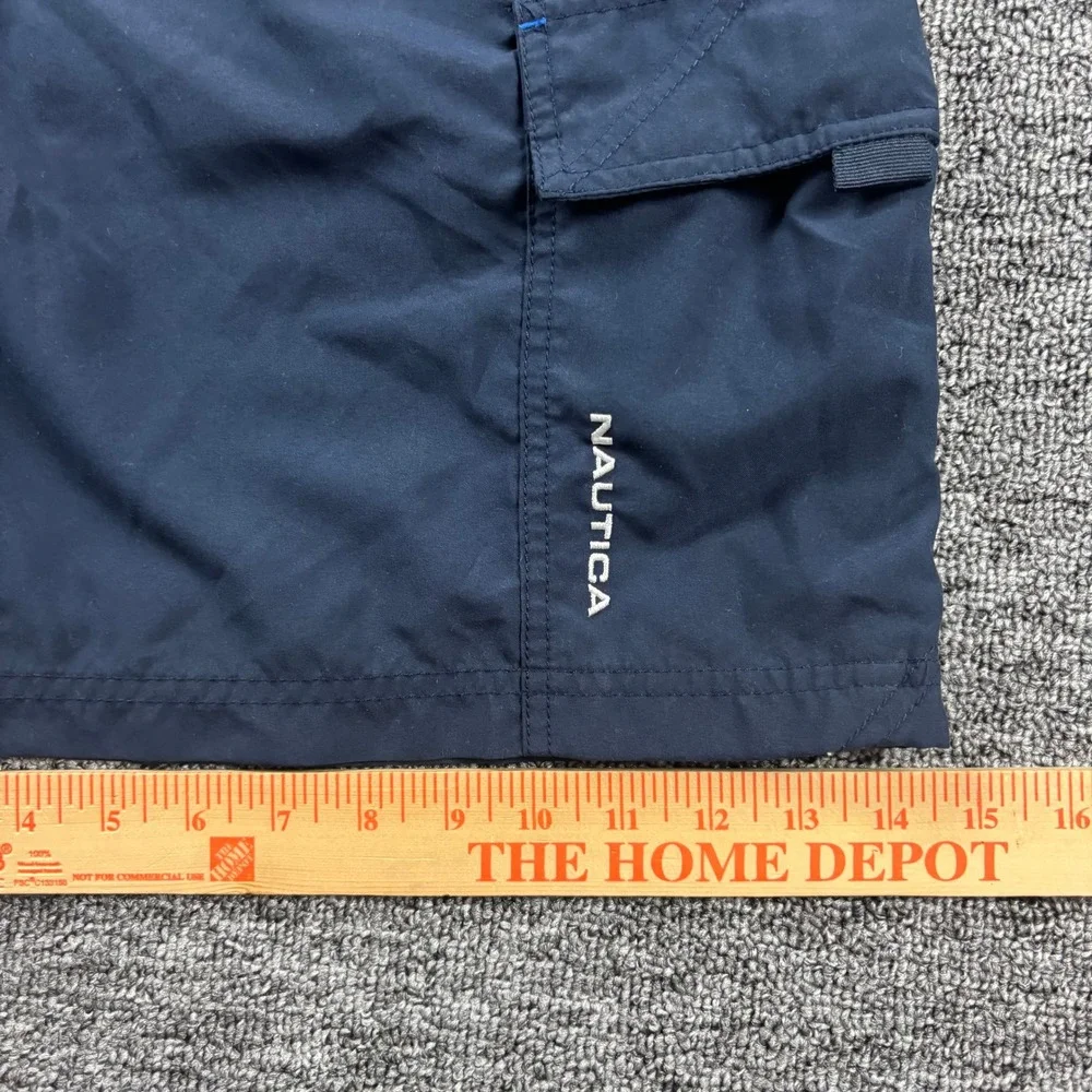Y2K 2000s Nautica 7 Inch Inseam Cargo Board Shorts Navy Blue Size XXL‎